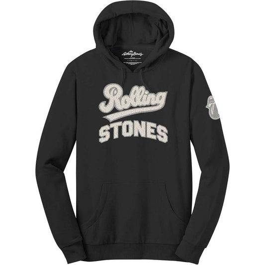 The Rolling Stones Unisex Pullover Hoodie: Team Logo & Tongue (Applique) Trui met capuchon