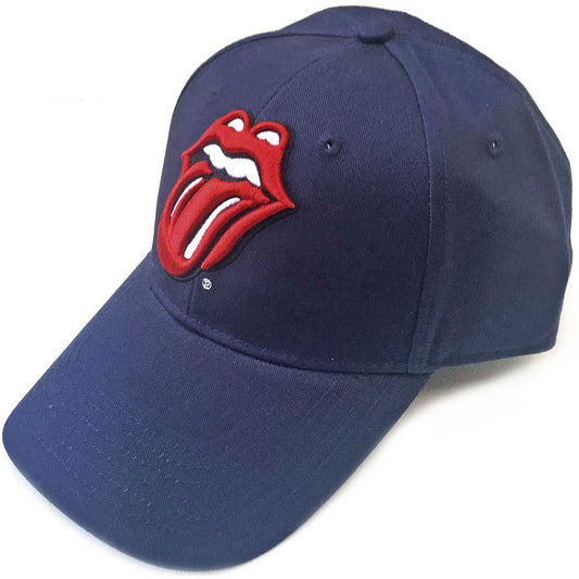 The Rolling Stones Unisex Baseball Cap: Classic Tongue (Navy Blue) Baseballpet