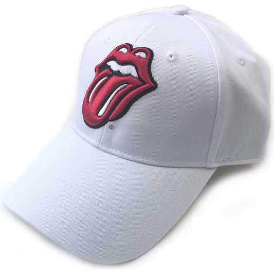 The Rolling Stones Unisex Baseball Cap: Classic Tongue (White) Baseballpet