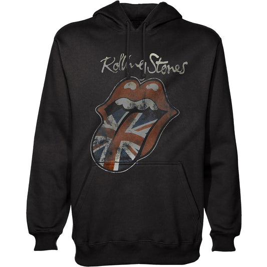 The Rolling Stones Unisex Pullover Hoodie: Union Jack Tongue Trui met capuchon