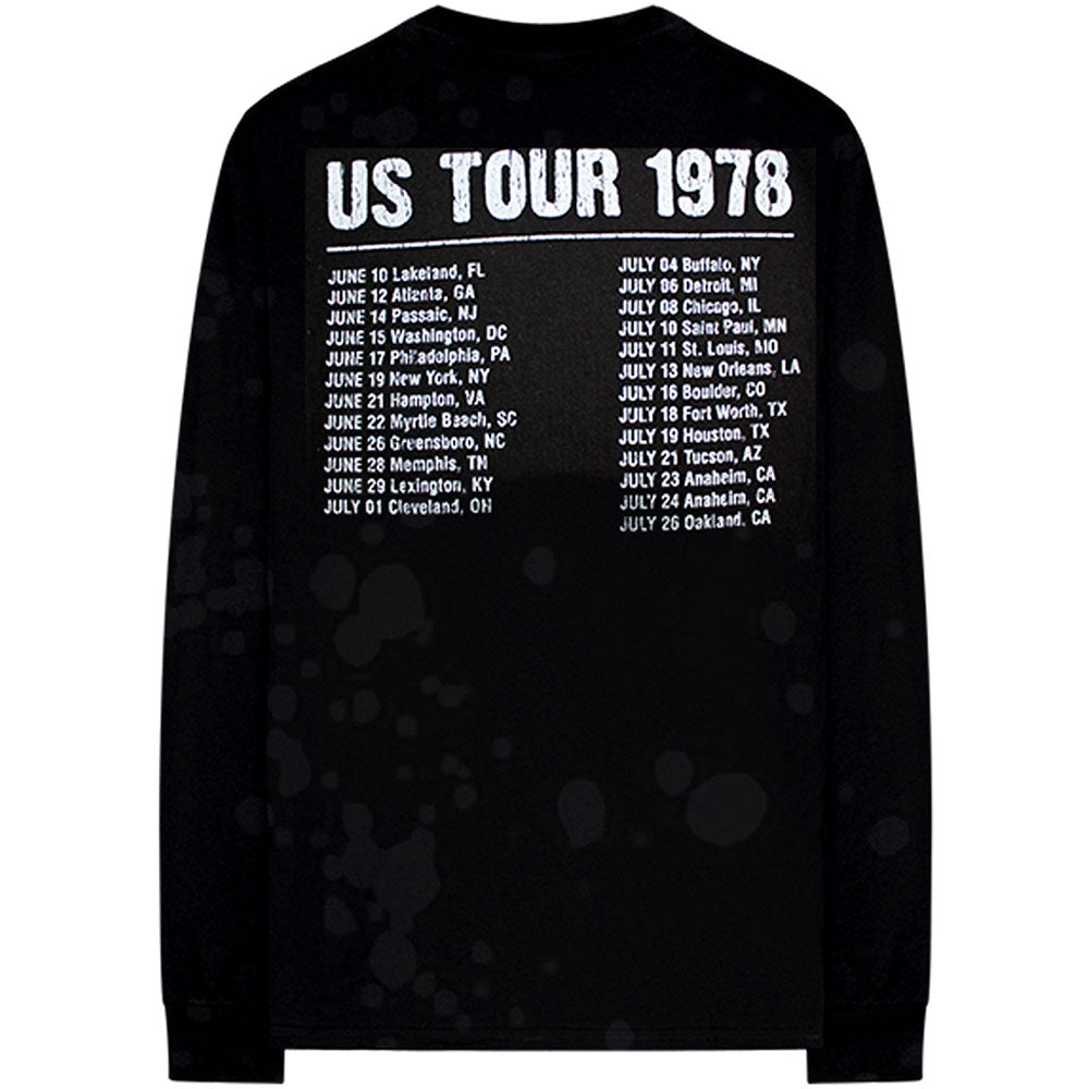 The Rolling Stones Unisex Long Sleeve T-Shirt: US Tour '78 (Back & Sleeve Print) Long Sleeve T-Shirt