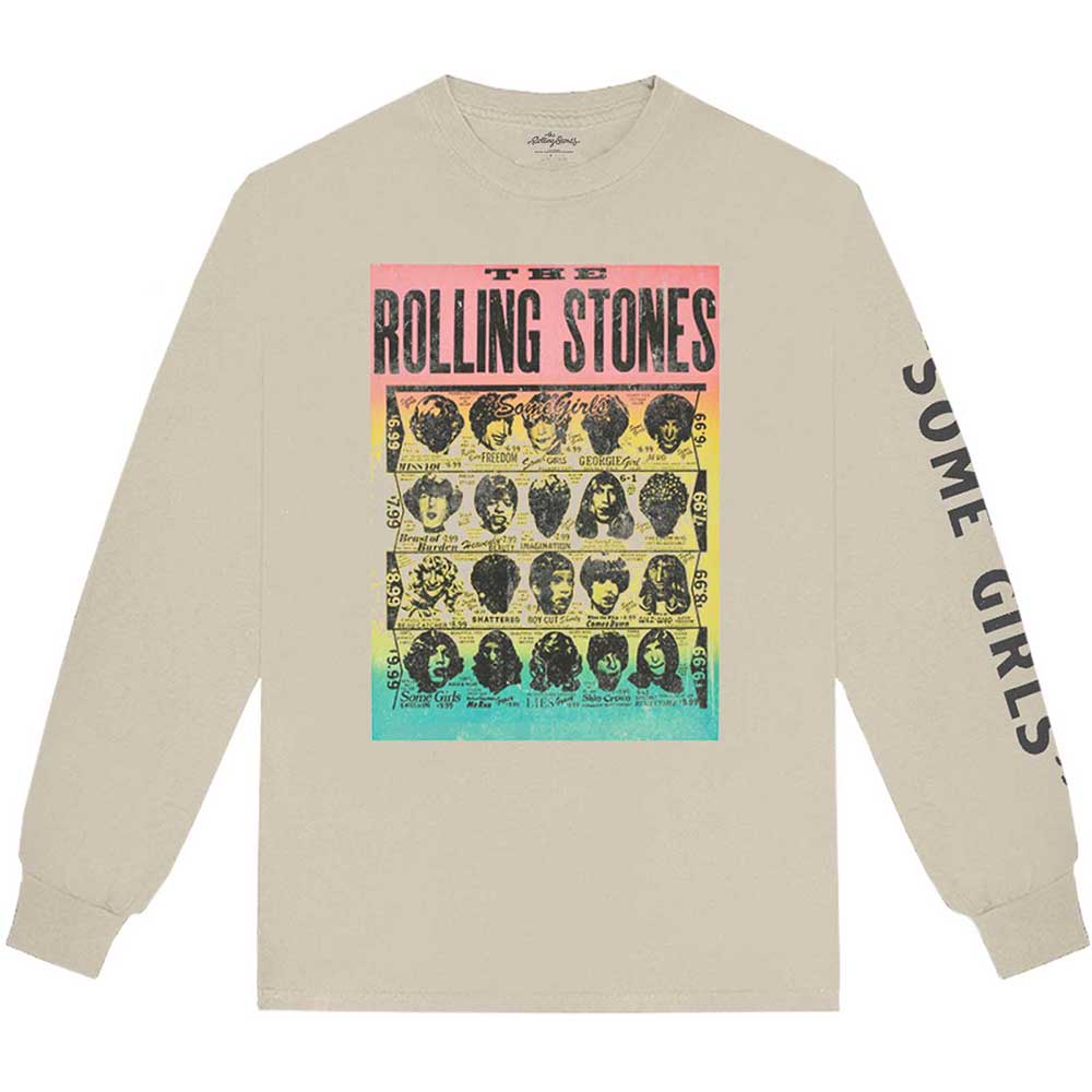 The Rolling Stones Unisex Long Sleeve T-Shirt: Some Girls (Back & Sleeve Print) Long Sleeve T-Shirt