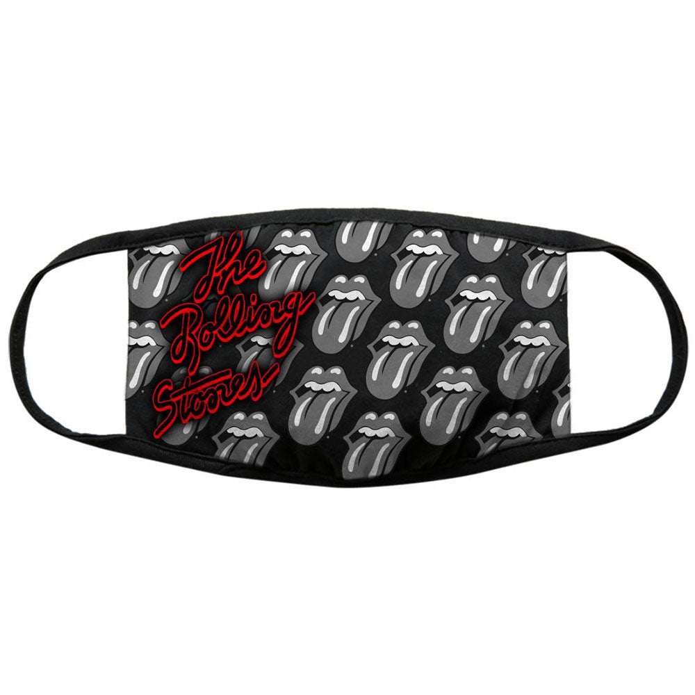 The Rolling Stones Face Mask: B&W Tongues Gezichtsmasker