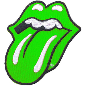 The Rolling Stones Standard Patch: Classic Tongue Green (Embroidered) Standaard patch