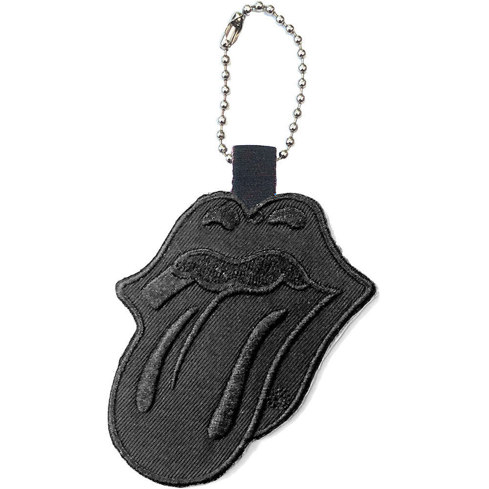 The Rolling Stones Keychain: Classic Tongue Black (Double Sided Patch) Sleutelhanger