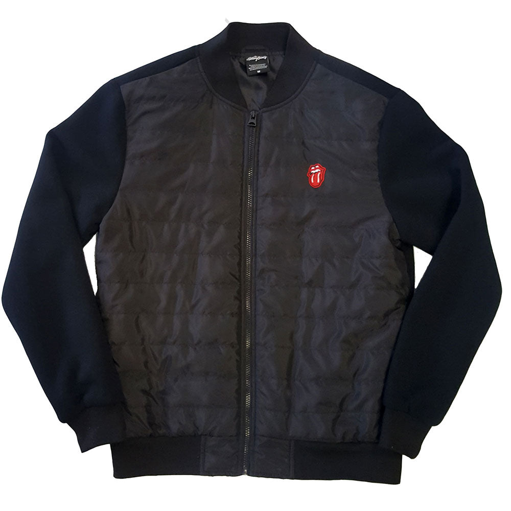 The Rolling Stones Unisex Quilted Jacket: Classic Tongue Doorgestikte jas