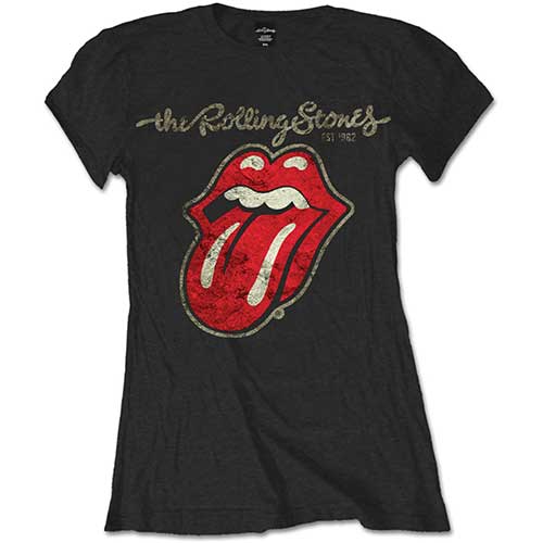 The Rolling Stones Ladies T-Shirt: Plastered Tongue T-Shirt