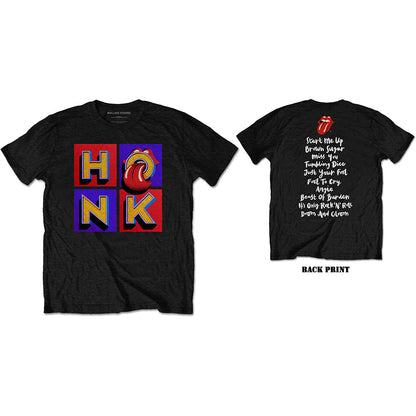 The Rolling Stones Unisex T-Shirt: Honk Album Track list (Back Print) T-Shirt