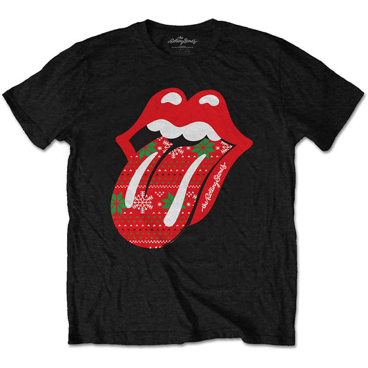 The Rolling Stones Unisex T-Shirt: Christmas Tongue T-Shirt