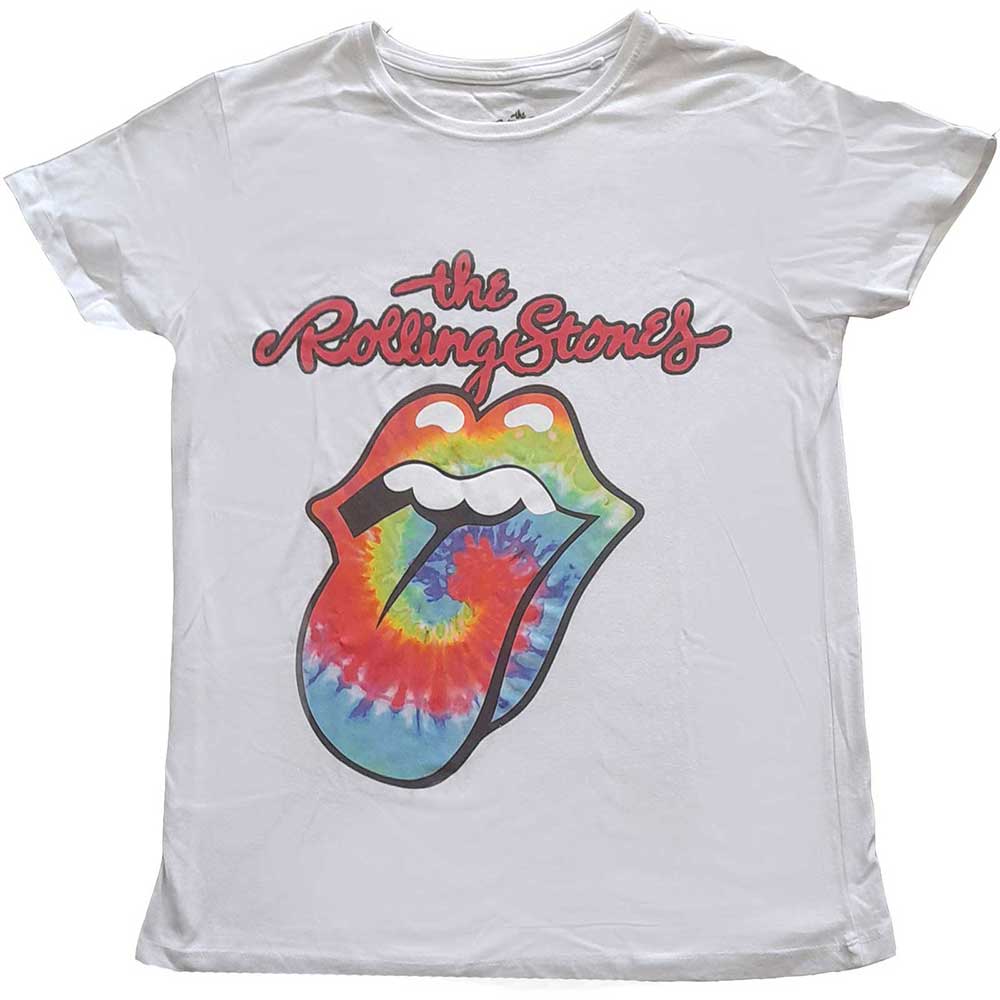 The Rolling Stones Ladies T-Shirt: Tie Dye Tongue T-Shirt