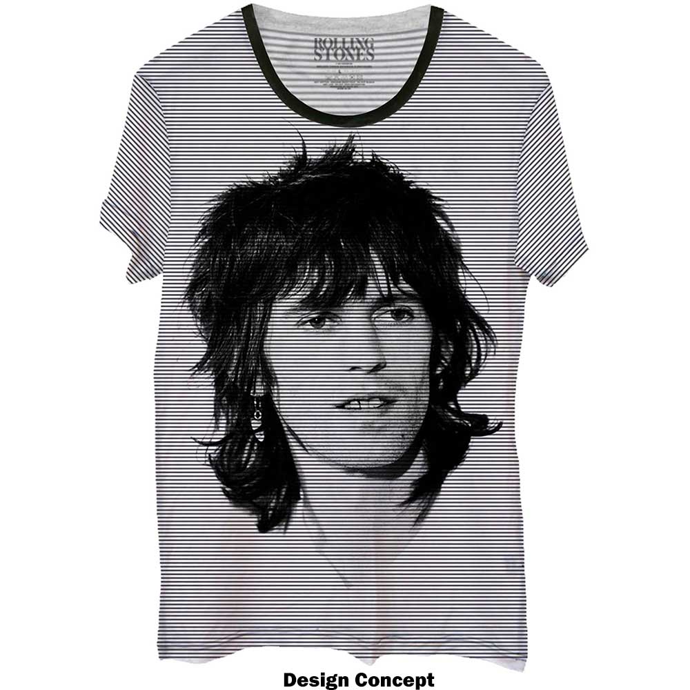 The Rolling Stones Unisex T-Shirt: Keith (Striped) T-Shirt