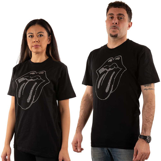 The Rolling Stones Unisex Embellished T-Shirt: Tongue (Diamante) Embellished T-Shirt