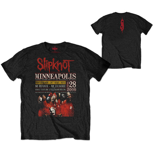 Slipknot Unisex T-Shirt: Minneapolis '09 (Eco-Friendly, Back Print) T-Shirt