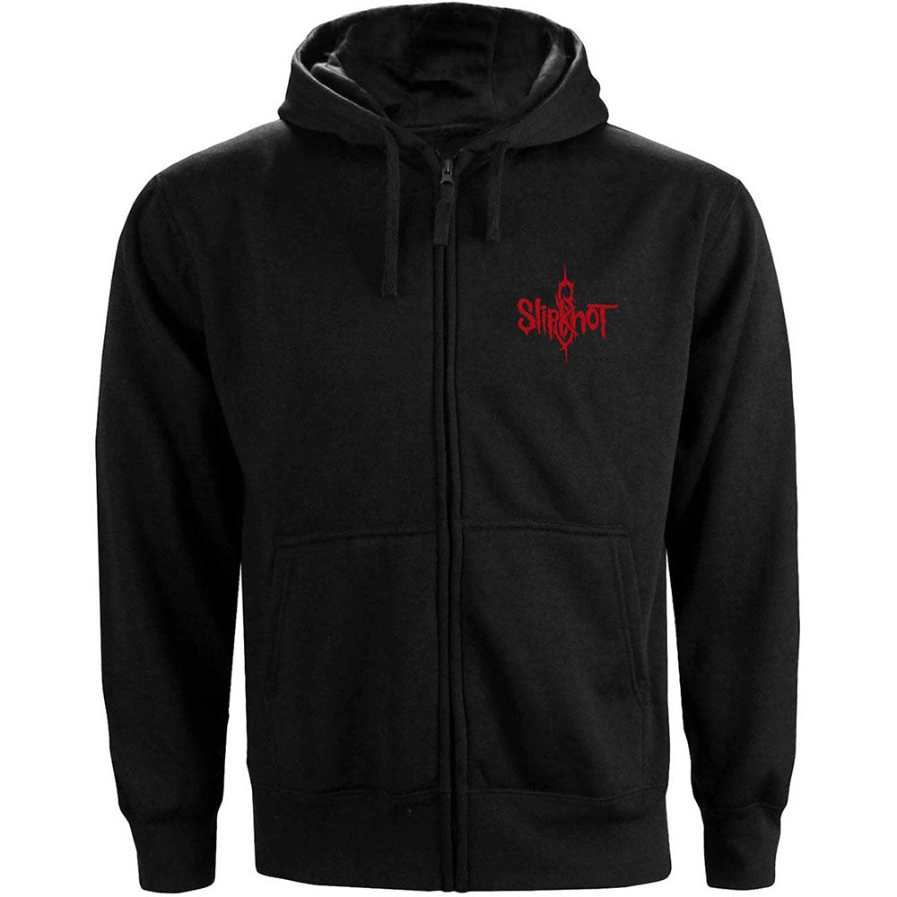 Slipknot Ladies Zipped Hoodie: 9 Point Star (Back Print) Ritshoodie