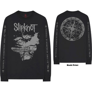 Slipknot Unisex Long Sleeve T-Shirt: Subliminal Verses (Back & Sleeve Print) Long Sleeve T-Shirt