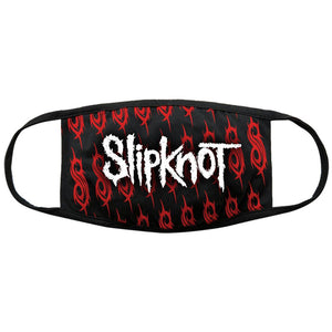 Slipknot Face Mask: White Logo & Sigils Gezichtsmasker