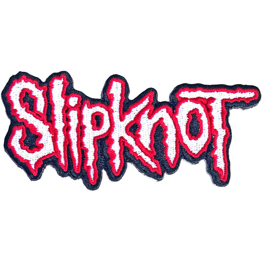 Slipknot Standard Patch: Cut-Out Logo Red Border Standaard patch