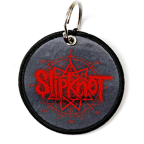 Slipknot Keychain: Logo & Nonagram (Double Sided Patch) Sleutelhanger