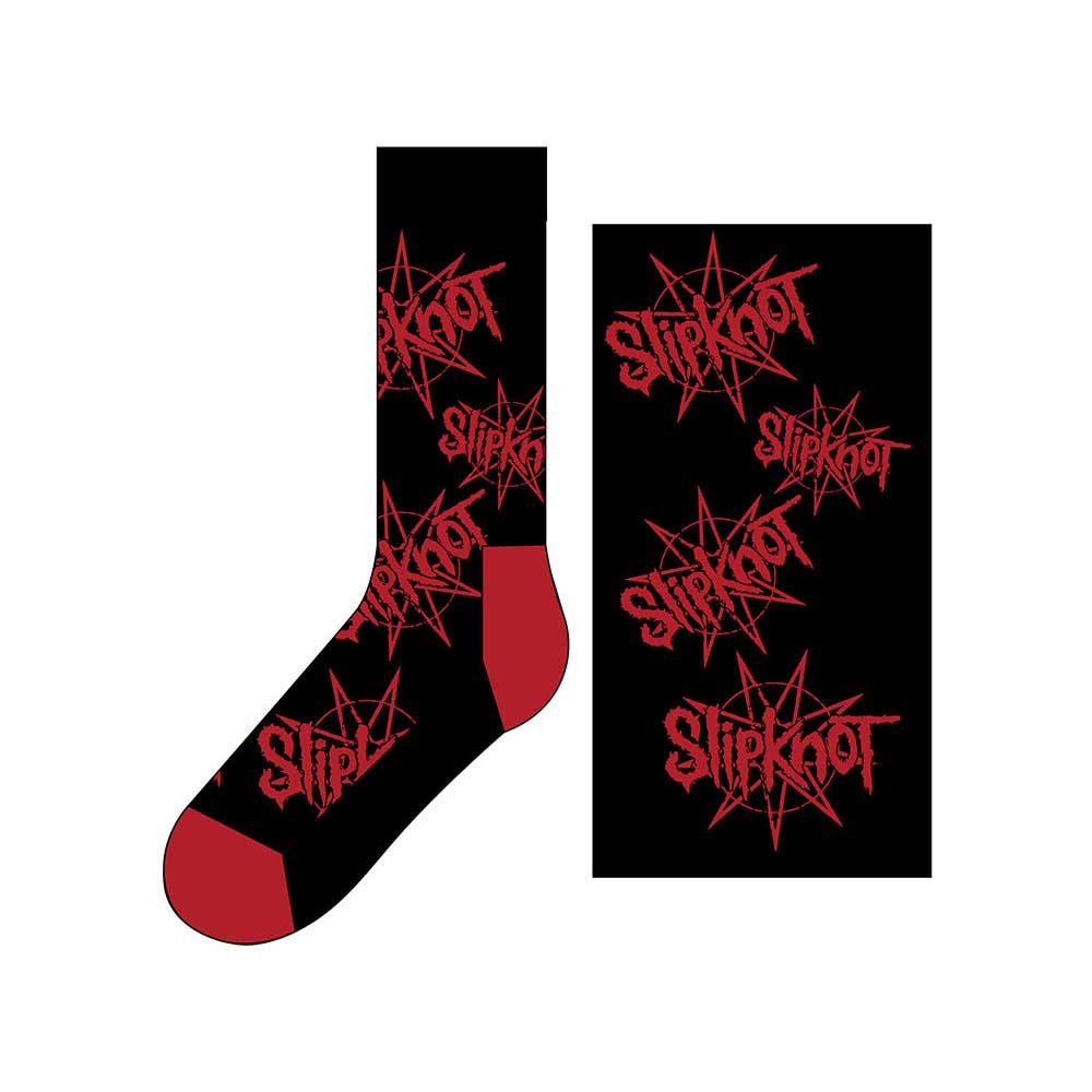 Slipknot Unisex Ankle Socks: Logo & Nonagram (UK Size 7 - 11) Enkelsokken