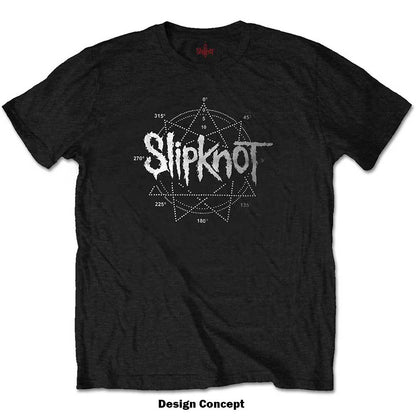 Slipknot Unisex Embellished T-Shirt: Logo Star (Diamante) Embellished T-Shirt