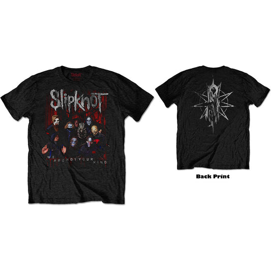 Slipknot Unisex T-Shirt: WANYK Group Photo (Back Print) T-Shirt