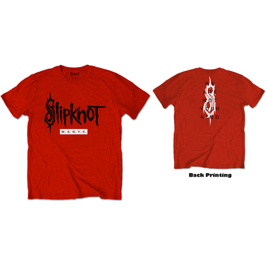 Slipknot Unisex T-Shirt: WANYK (Back Print) T-Shirt