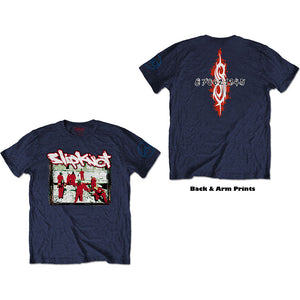 Slipknot Unisex T-Shirt: 20th Anniversary - Red Jump Suits (Back Print) T-Shirt
