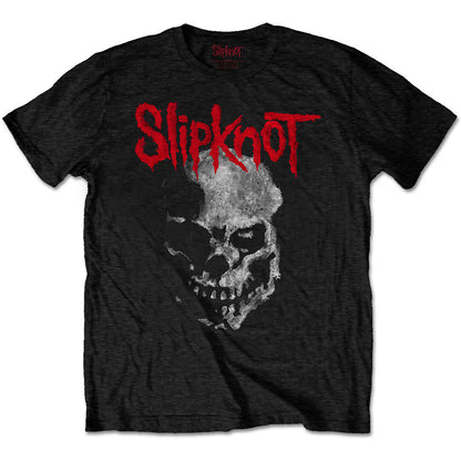 Slipknot Unisex T-Shirt: Gray Chapter Skull (Back Print) T-Shirt