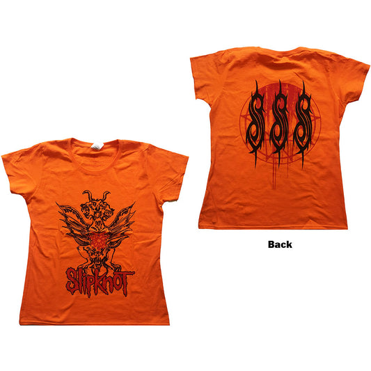 Slipknot Ladies Tee: Winged Devil (Back Print) T-Shirt