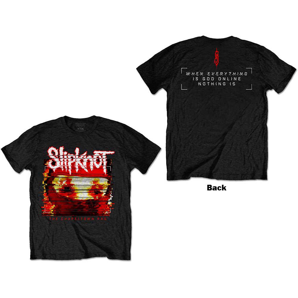 Slipknot Unisex T-Shirt: Chapeltown Rag Glitch (Back Print) T-Shirt