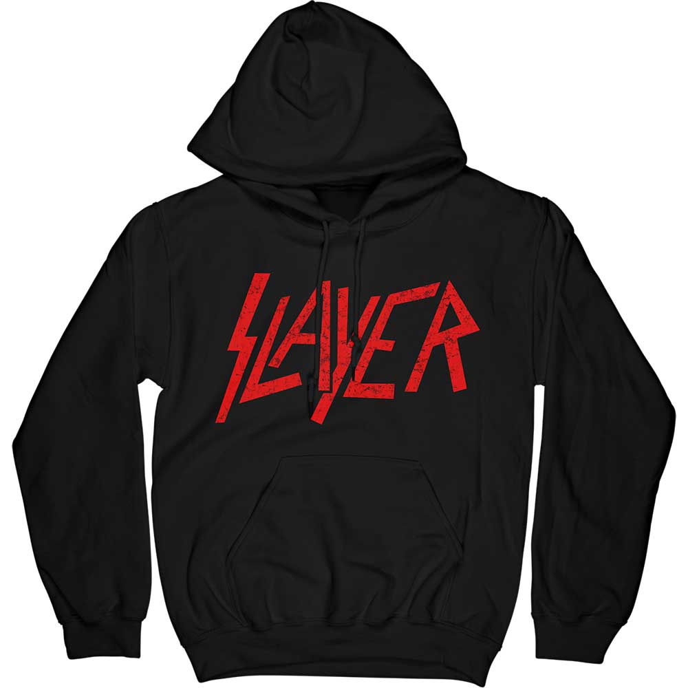 Slayer Unisex Pullover Hoodie: Distressed Logo Trui met capuchon