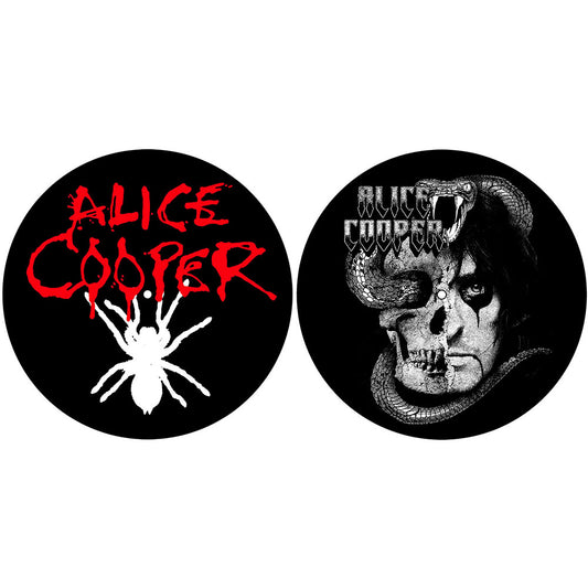 Alice Cooper Turntable Slipmat Set: Spider/Skull Set draaitafel-slipmatten