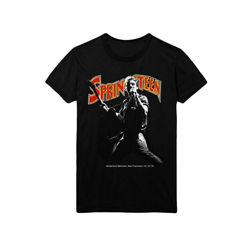 Bruce Springsteen Unisex T-Shirt: Winterland Ballroom Singing T-Shirt