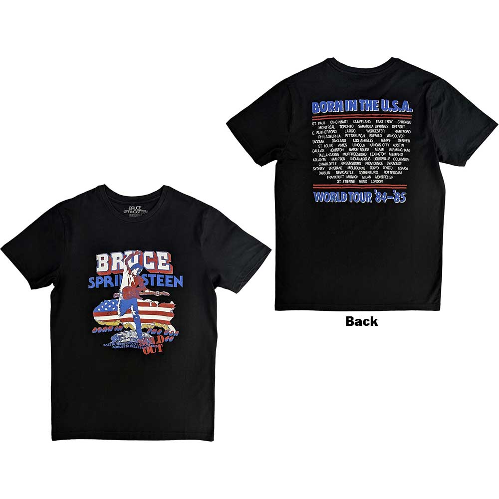 Bruce Springsteen Unisex T-Shirt: Born In The USA '85 (Back Print) T-Shirt
