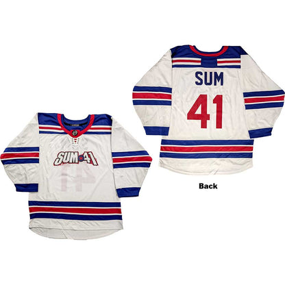Sum 41 Unisex Hockey Jersey: Stripes (Back Print) (Ex-Tour) Hockey Jersey