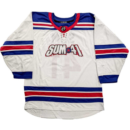 Sum 41 Unisex Hockey Jersey: Stripes (Back Print) (Ex-Tour) Hockey Jersey
