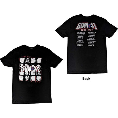 Sum 41 Unisex T-Shirt: All Killer No Filler European Tour 2022 (Back Print) (Ex-Tour) T-Shirt