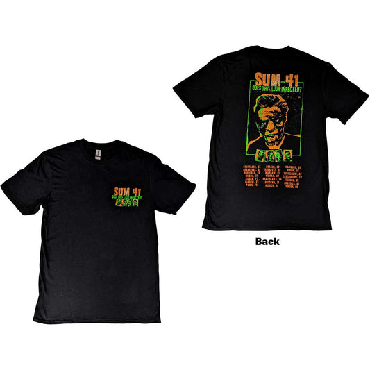 Sum 41 Unisex T-Shirt: Does This Look Infected? European Tour 2022 (Back Print) (Ex-Tour) T-Shirt