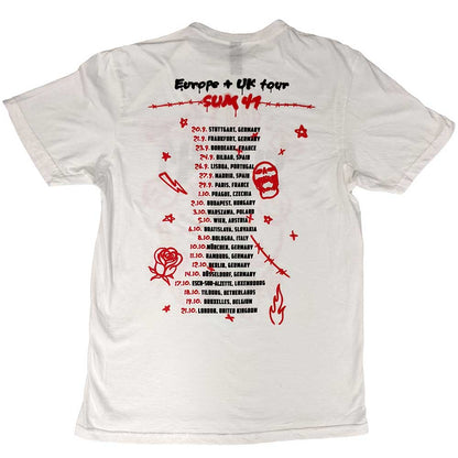 Sum 41 Unisex T-Shirt: Sketches European Tour 2022 (Back Print) (Ex-Tour) T-Shirt