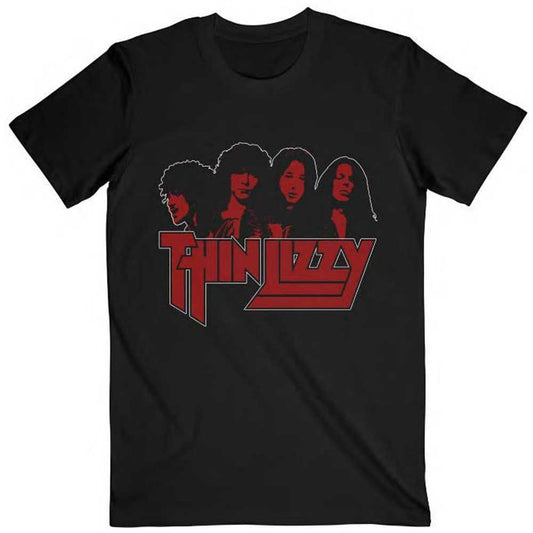 Thin Lizzy Unisex T-Shirt: Band Photo Logo T-Shirt