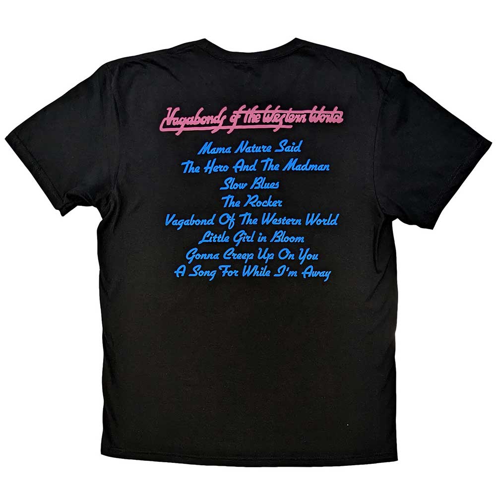 Thin Lizzy Unisex T-Shirt: Vagabonds of the Western World Tracklist (Back Print) T-Shirt