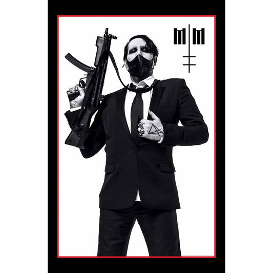 Marilyn Manson Textile Poster: Machine Gun Textielposter