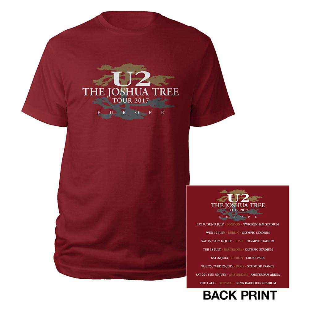 U2 Unisex T-Shirt: Joshua Tree 2017 (Back Print) (Ex-Tour) T-Shirt