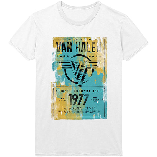 Van Halen Unisex T-Shirt: Pasadena '77 T-Shirt