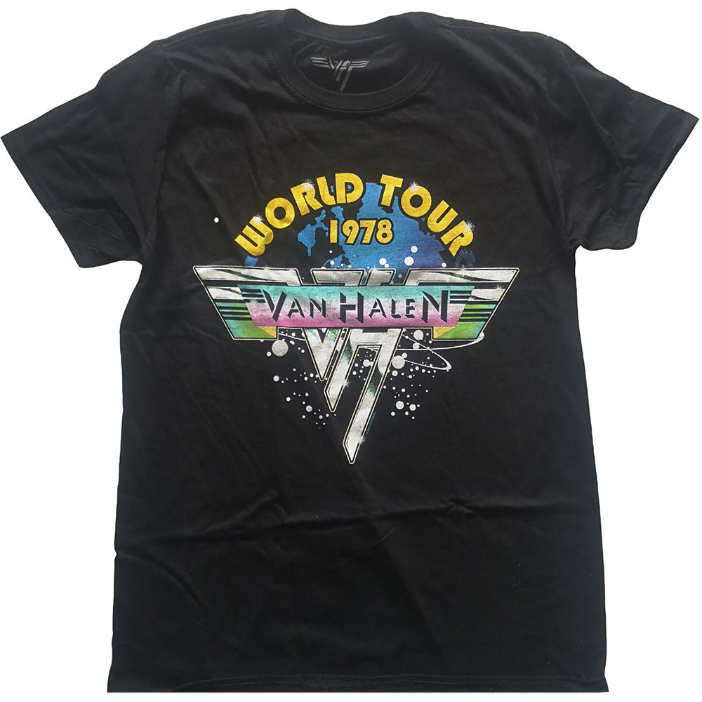 Van Halen Unisex T-Shirt: World Tour '78 Full Colour T-Shirt