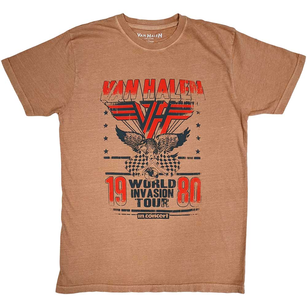 Van Halen Unisex T-Shirt: World Invasion (Distressed) T-Shirt