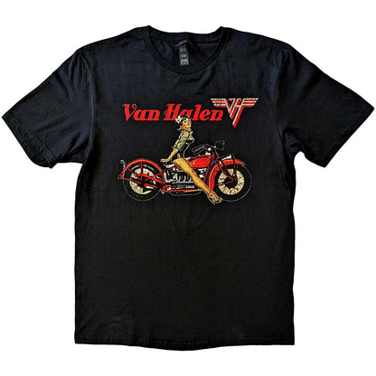 Van Halen Unisex T-Shirt: Pin-up Motorcycle T-Shirt