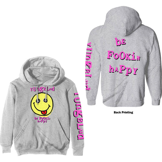 Yungblud Unisex Pullover Hoodie: Raver Smile (Back Print) Trui met capuchon