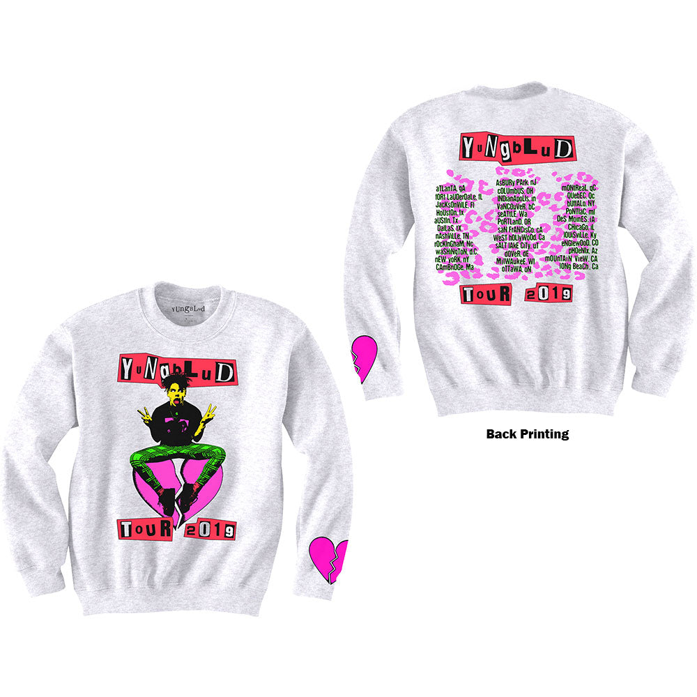 Yungblud Unisex Sweatshirt: Tour (Back & Sleeve Print) Sweatshirt