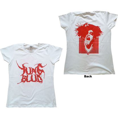 Yungblud Ladies T-Shirt: DEADHAPPY (Back Print) T-Shirt